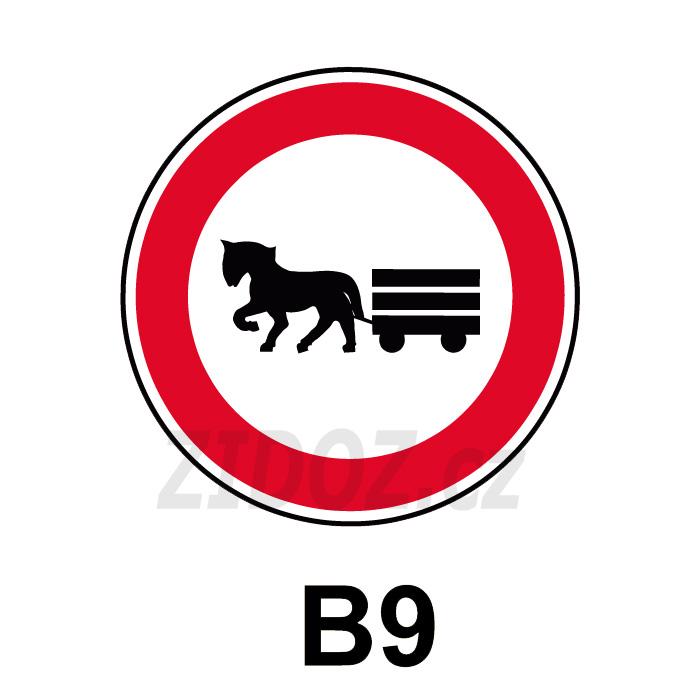 B09 - Zákaz vjezdu potahových vozidel
